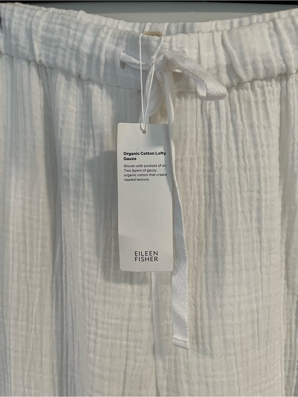 Eileen Fisher Organic Cotton Lofty Gauze Straight Pant-NWT-size 1X - Picture 7 of 8